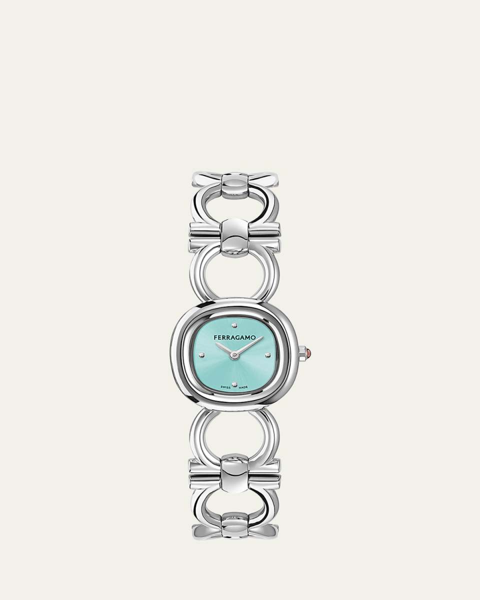Double Gancini 25MM Stainless Steel Bracelet Watch
